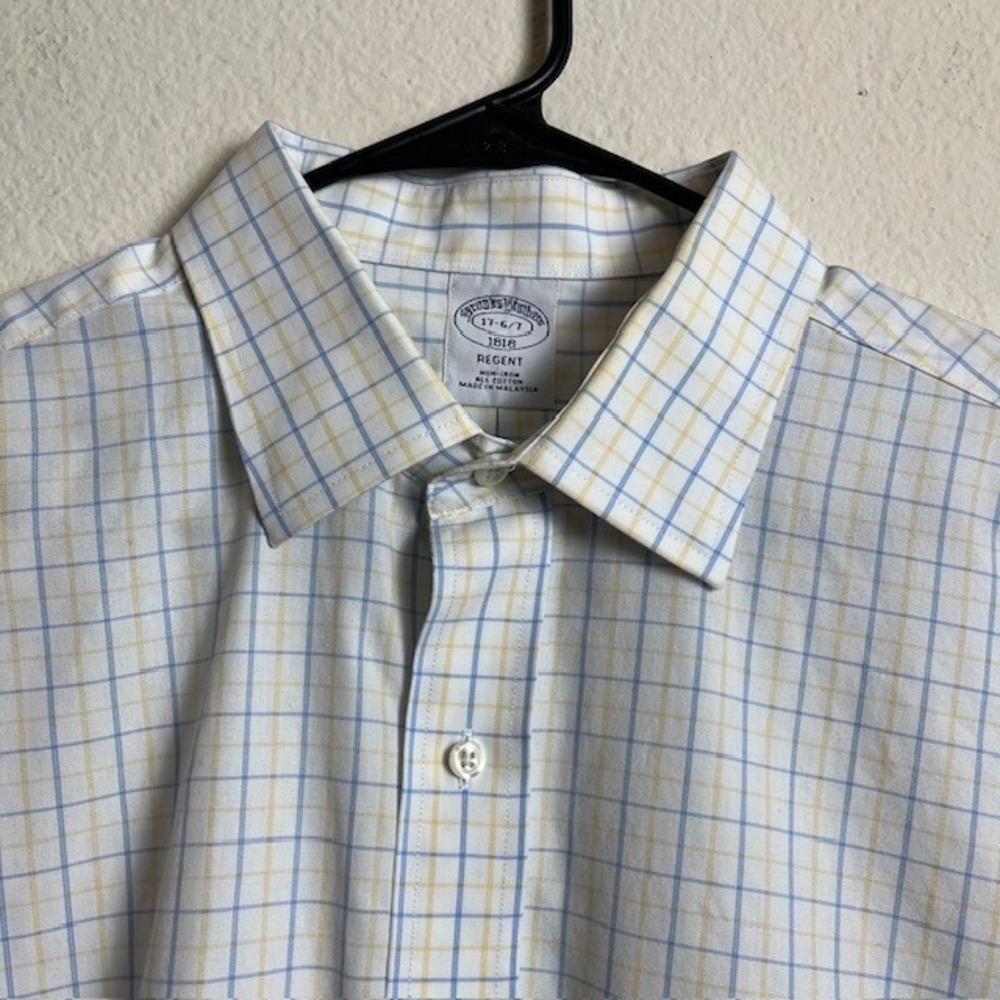 Brooks Brothers‎ 1818 Regent 17-6/7 Plaid Non-Iron Button Down Dress Shirt